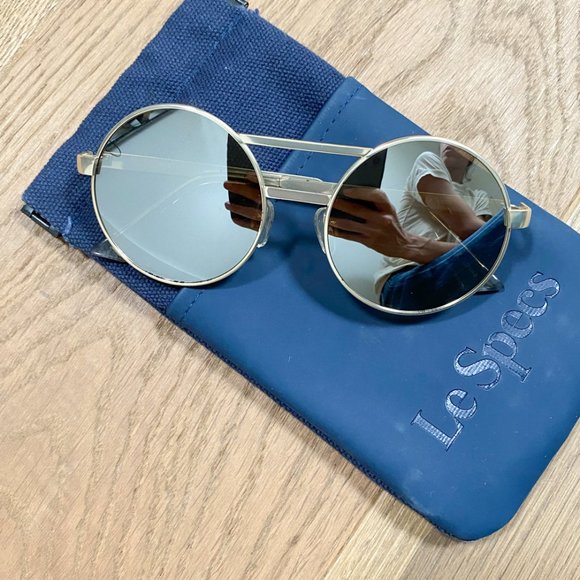 Le Spec Metallic Silver - Round Sunglasses main image 5